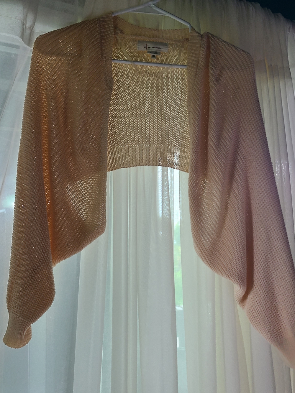 Anthropologie Open-Knit Bolero Shrug